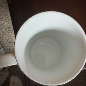 Elegant White Coffee Mugs with Silver Rim –Set of 12 – Perfect for the Holidays!